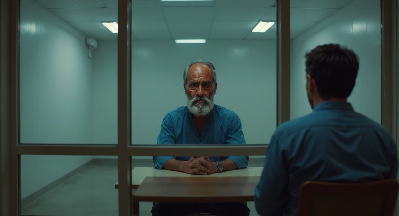 Korean thriller — interrogation through two-way mirror